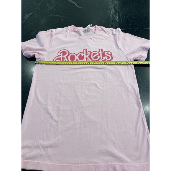 Pink Barbie X Houston Rockets tee 100% Cotton  MED - Picture 5 of 8